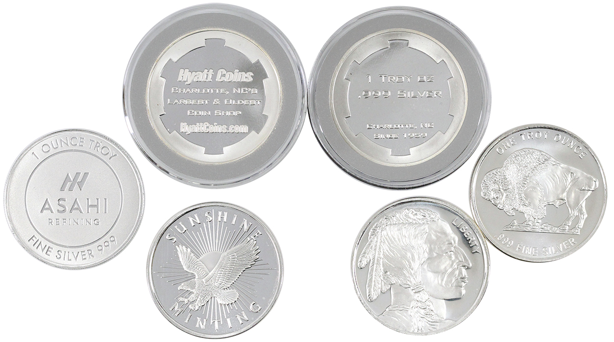 1 oz Silver Round - Private Mint .999 Fine (Random Designs) 1 oz Silver Round - Private Mint .999 Fine (Random Designs)