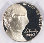 2007-S Jefferson Nickel PCGS PR70DCAM 5c 2007-S Jefferson Nickel PCGS PR70DCAM 5c