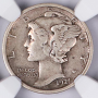 1921-D Winged Liberty Head "Mercury" Dime VF25 NGC 10c 1921-D Winged Liberty Head "Mercury" Dime VF25 NGC 10c