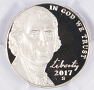 2017-S First Strike Jefferson Nickel PCGS PR70DCAM 5c 2017-S First Strike Jefferson Nickel PCGS PR70DCAM 5c