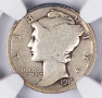 1916-D Winged Liberty Head "Mercury" Dime About Good AG03 NGC 10c 1916-D Winged Liberty Head "Mercury" Dime About Good AG03 NGC 10c