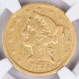 1855-C $5 Charlotte Gold Half Eagle NGC Fine Details Cleaned Charlotte Mint Label 1855-C $5 Charlotte Gold Half Eagle NGC Fine Details Cleaned Charlotte Mint Label