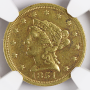 1851-C $2.50 Charlotte Gold Quarter Eagle NGC AU Details Reverse Repaired 1851-C $2.50 Charlotte Gold Quarter Eagle NGC AU Details Reverse Repaired