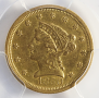 1850-O Coronet Head Gold Quarter Eagle PCGS AU50 G$2.5 1850-O Coronet Head Gold Quarter Eagle PCGS AU50 G$2.5