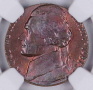 1981-P Overstruck on Struck 1c Mint Error Jefferson Nickel NGC MS64 RB 5c Double Denomination 1981-P Overstruck on Struck 1c Mint Error Jefferson Nickel NGC MS64 RB 5c Double Denomination