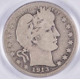 1913-S Liberty Head "Barber" Quarter PCGS Good G04 25c 1913-S Liberty Head "Barber" Quarter PCGS Good G04 25c