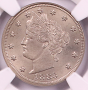 1883 "With Cents" 5c MS63 NGC Liberty Head "V" Nickel 1883 "With Cents" 5c MS63 NGC Liberty Head "V" Nickel