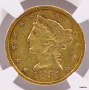 1851-C $5 Charlotte Gold Half Eagle NGC XF40 No Earlobe Punch Variety 1851-C $5 Charlotte Gold Half Eagle NGC XF40 No Earlobe Punch Variety