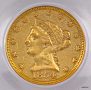 1854-C $2.50 Charlotte Gold Quarter Eagle PCGS VF35 1854-C $2.50 Charlotte Gold Quarter Eagle PCGS VF35
