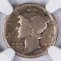 1916-D Winged Liberty Head "Mercury" Dime Good Details NGC 10c 1916-D Winged Liberty Head "Mercury" Dime Good Details NGC 10c